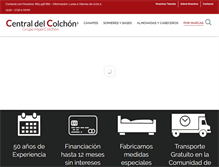 Tablet Screenshot of centraldelcolchon.com
